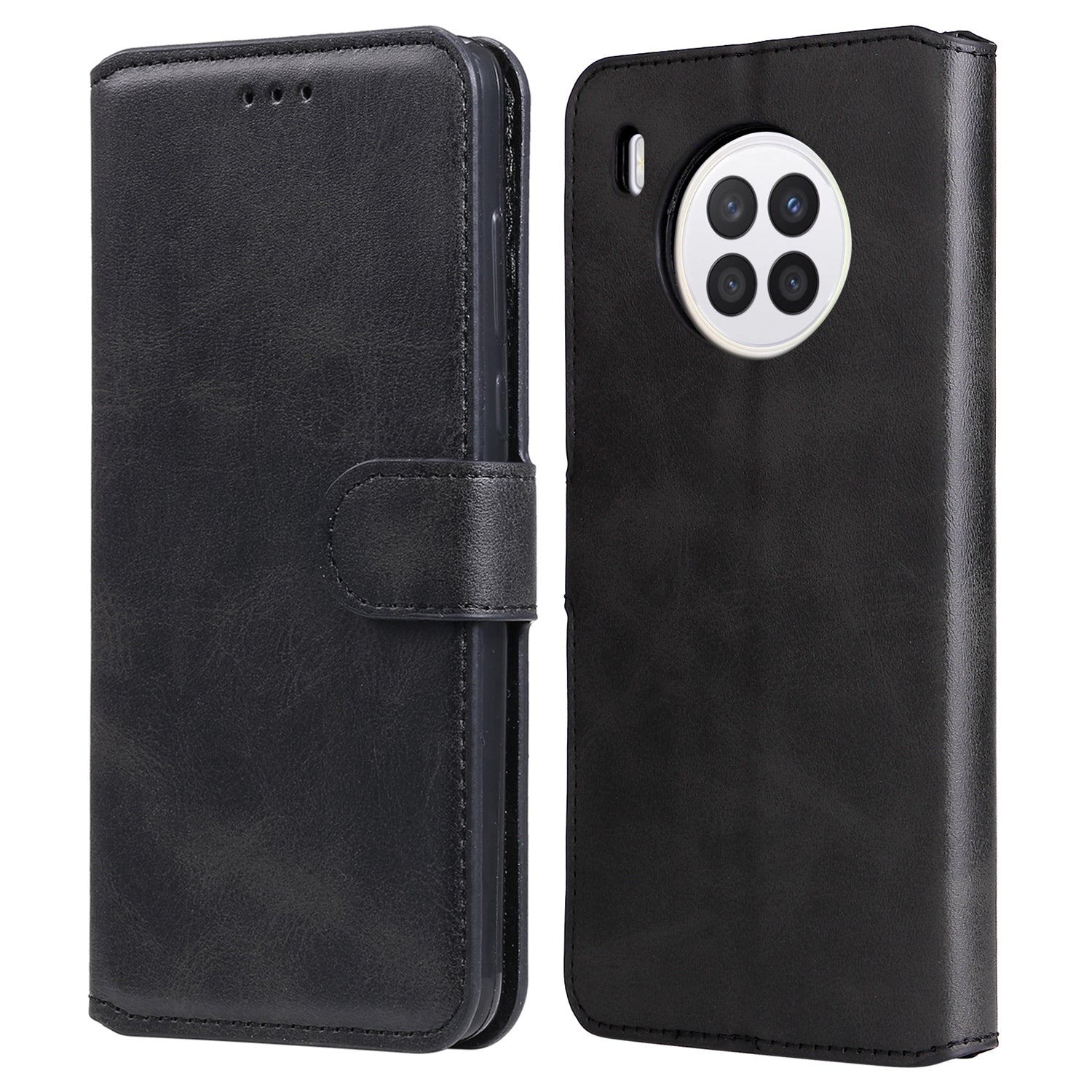 For Huawei nova 8i/Honor 50 Lite 5G Classic Stand Design Cover PU Leather Wallet Drop-proof Flip Phone Case Shell
