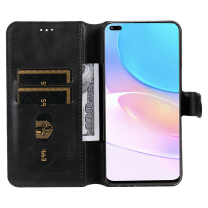 For Huawei nova 8i/Honor 50 Lite 5G Classic Stand Design Cover PU Leather Wallet Drop-proof Flip Phone Case Shell