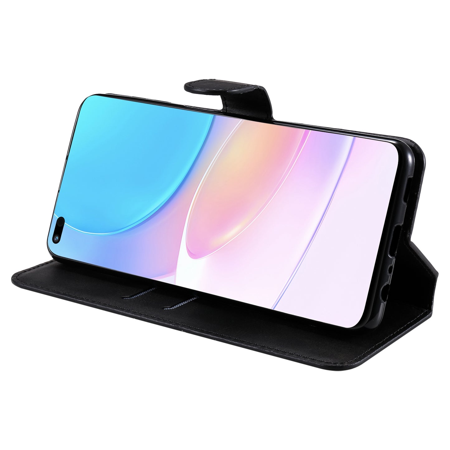 For Huawei nova 8i/Honor 50 Lite 5G Classic Stand Design Cover PU Leather Wallet Drop-proof Flip Phone Case Shell