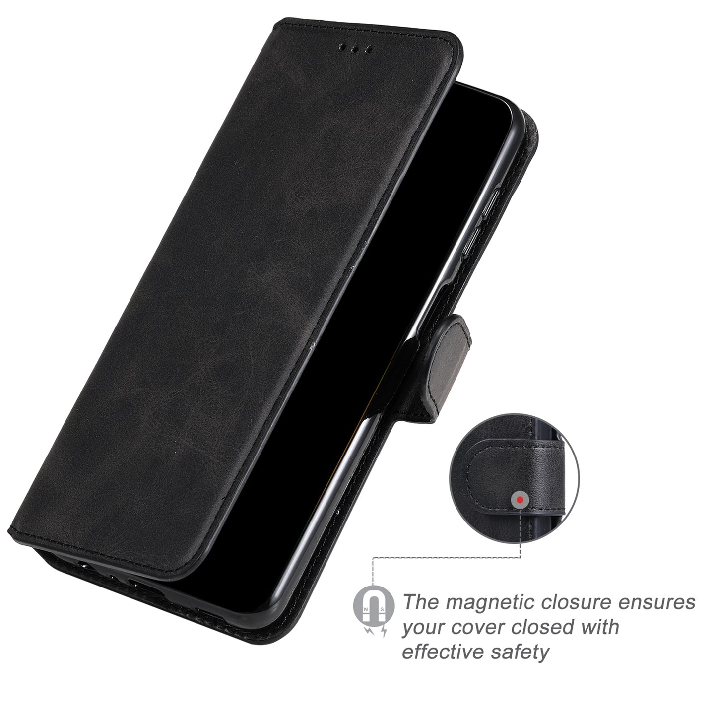 For Huawei nova 8i/Honor 50 Lite 5G Classic Stand Design Cover PU Leather Wallet Drop-proof Flip Phone Case Shell
