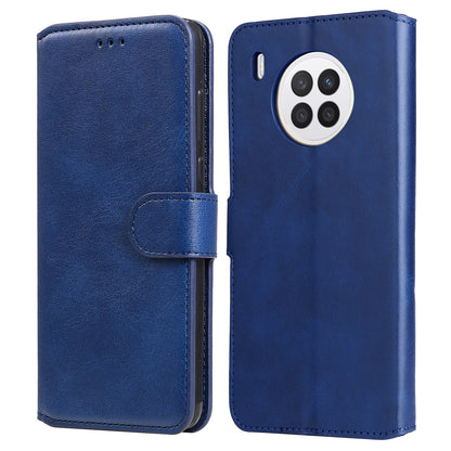 For Huawei nova 8i/Honor 50 Lite 5G Classic Stand Design Cover PU Leather Wallet Drop-proof Flip Phone Case Shell