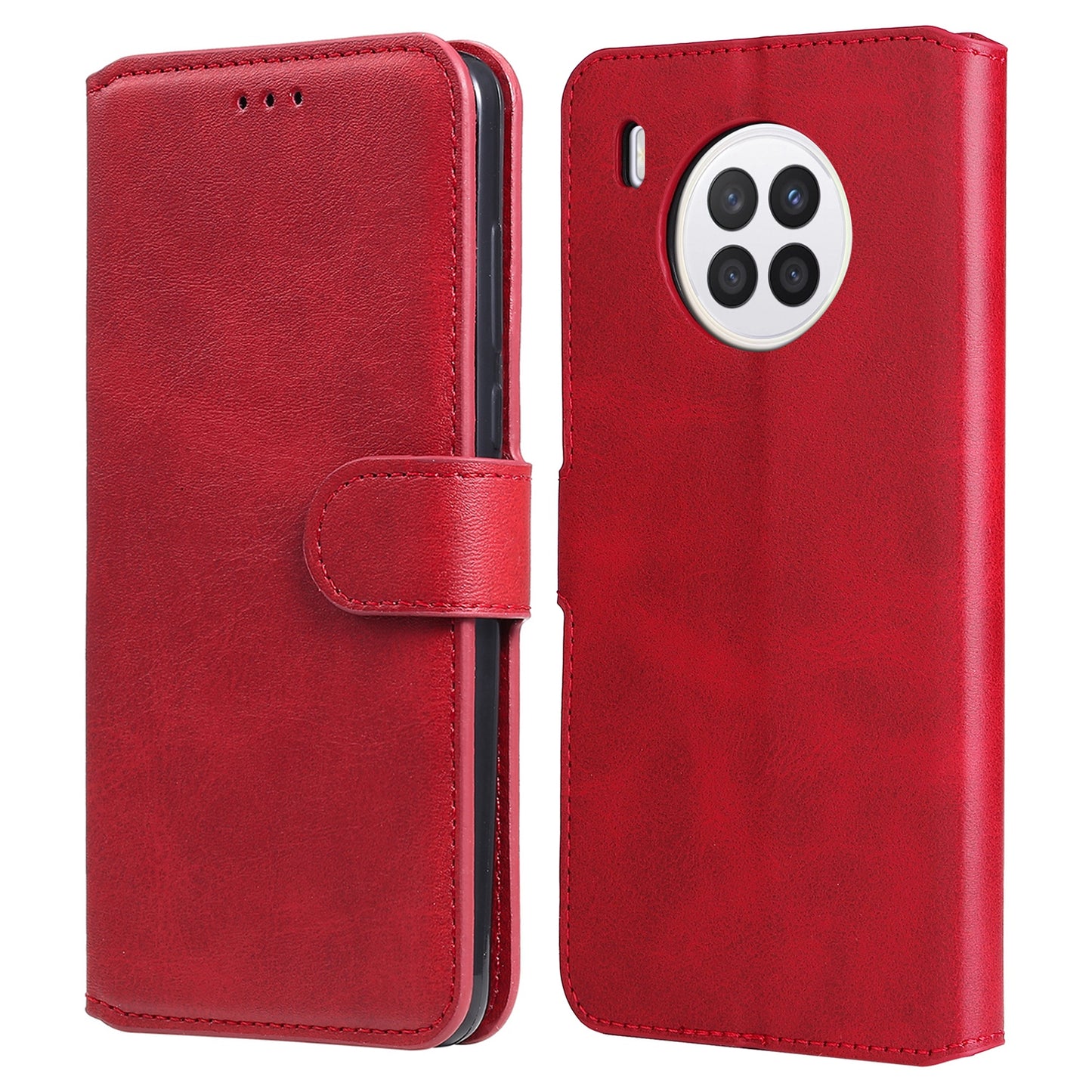 For Huawei nova 8i/Honor 50 Lite 5G Classic Stand Design Cover PU Leather Wallet Drop-proof Flip Phone Case Shell