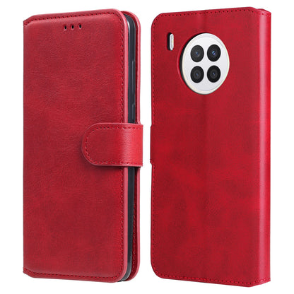 For Huawei nova 8i/Honor 50 Lite 5G Classic Stand Design Cover PU Leather Wallet Drop-proof Flip Phone Case Shell