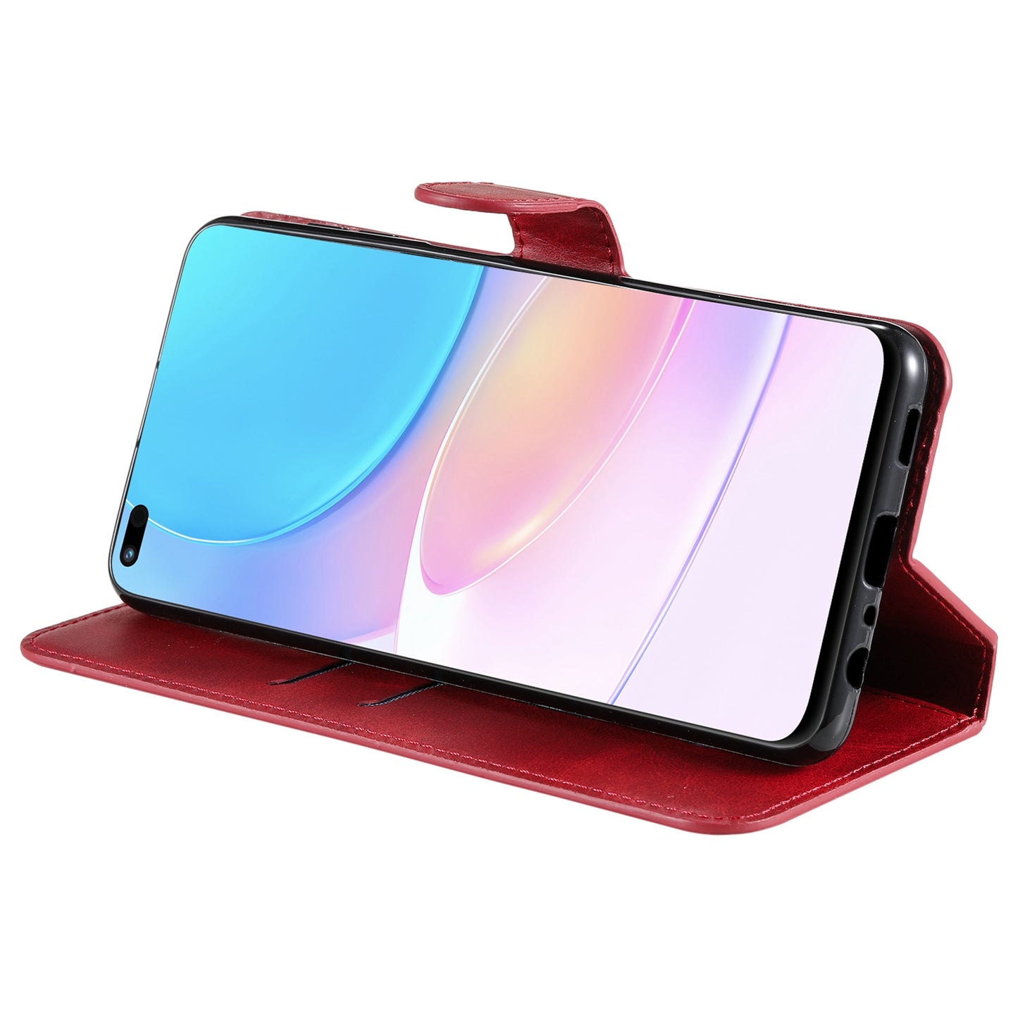 For Huawei nova 8i/Honor 50 Lite 5G Classic Stand Design Cover PU Leather Wallet Drop-proof Flip Phone Case Shell