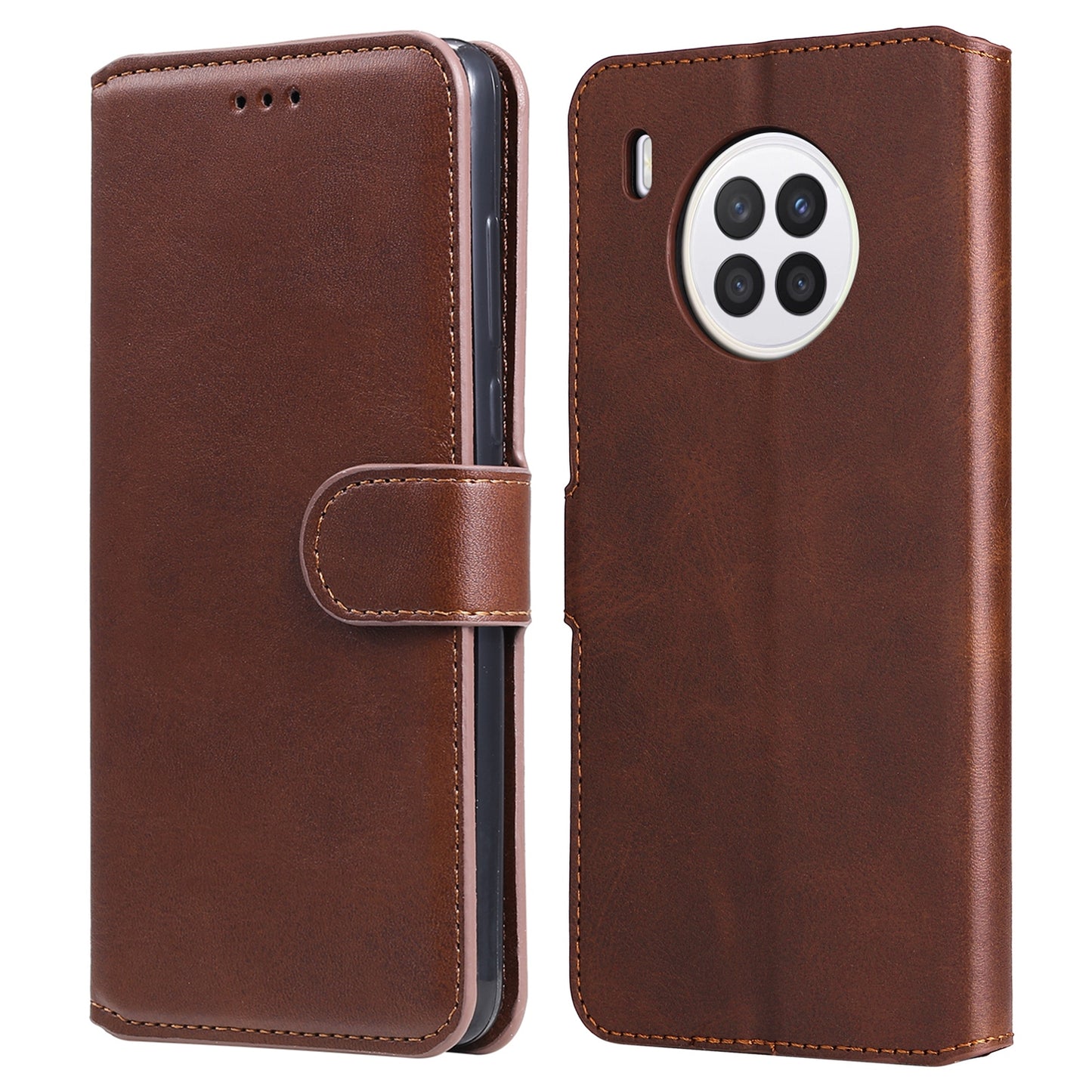 For Huawei nova 8i/Honor 50 Lite 5G Classic Stand Design Cover PU Leather Wallet Drop-proof Flip Phone Case Shell