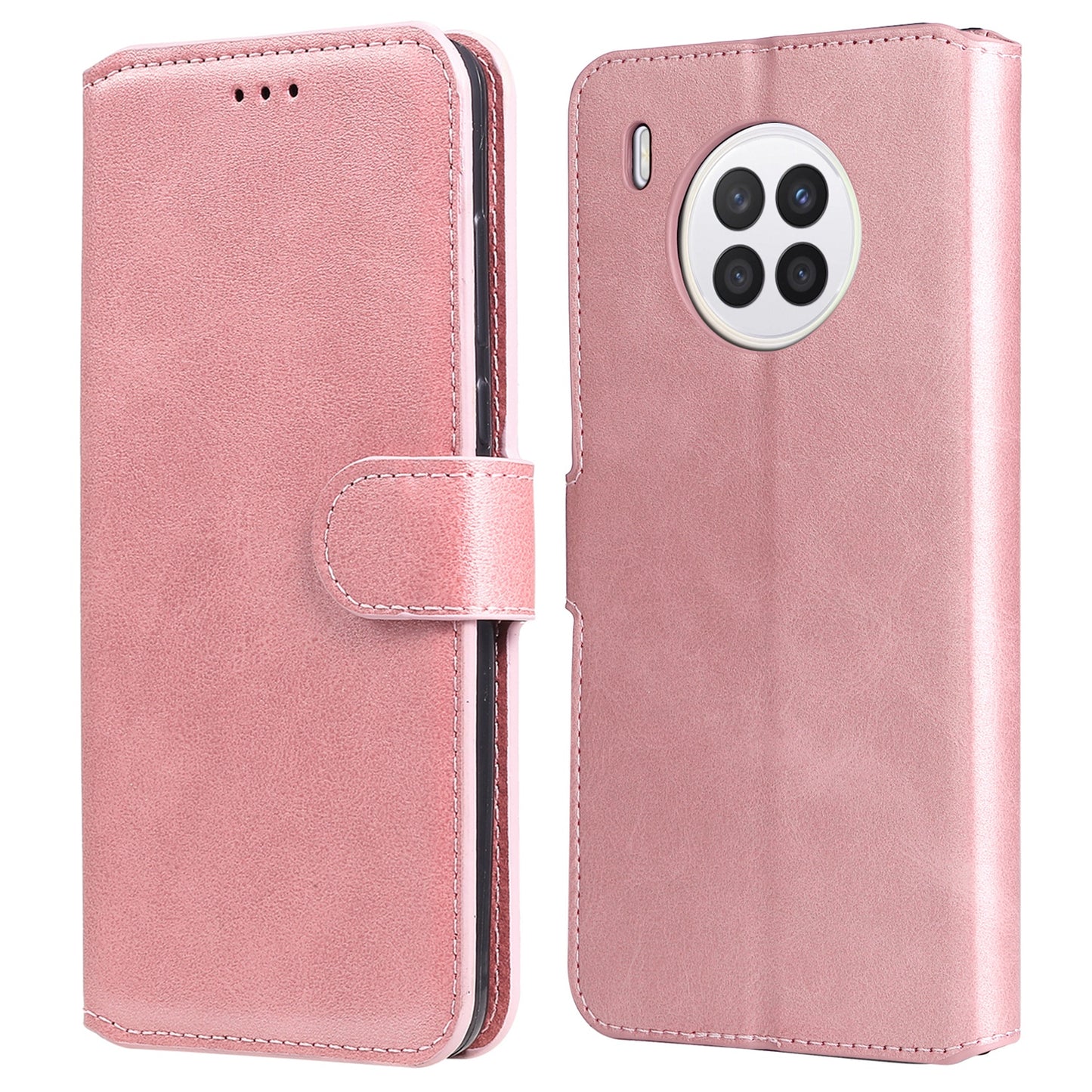 For Huawei nova 8i/Honor 50 Lite 5G Classic Stand Design Cover PU Leather Wallet Drop-proof Flip Phone Case Shell