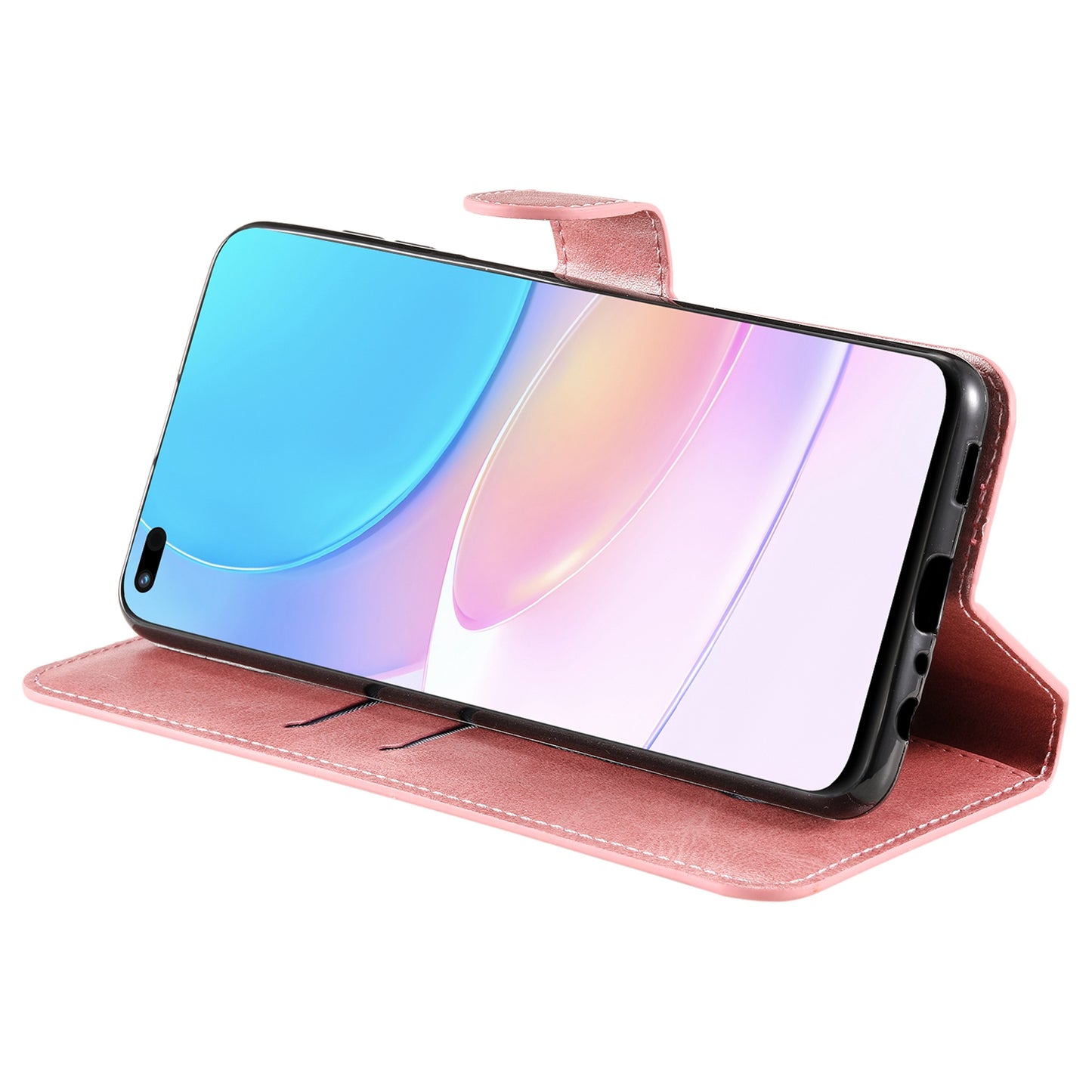 For Huawei nova 8i/Honor 50 Lite 5G Classic Stand Design Cover PU Leather Wallet Drop-proof Flip Phone Case Shell