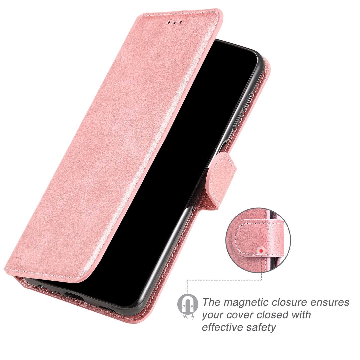 For Huawei nova 8i/Honor 50 Lite 5G Classic Stand Design Cover PU Leather Wallet Drop-proof Flip Phone Case Shell