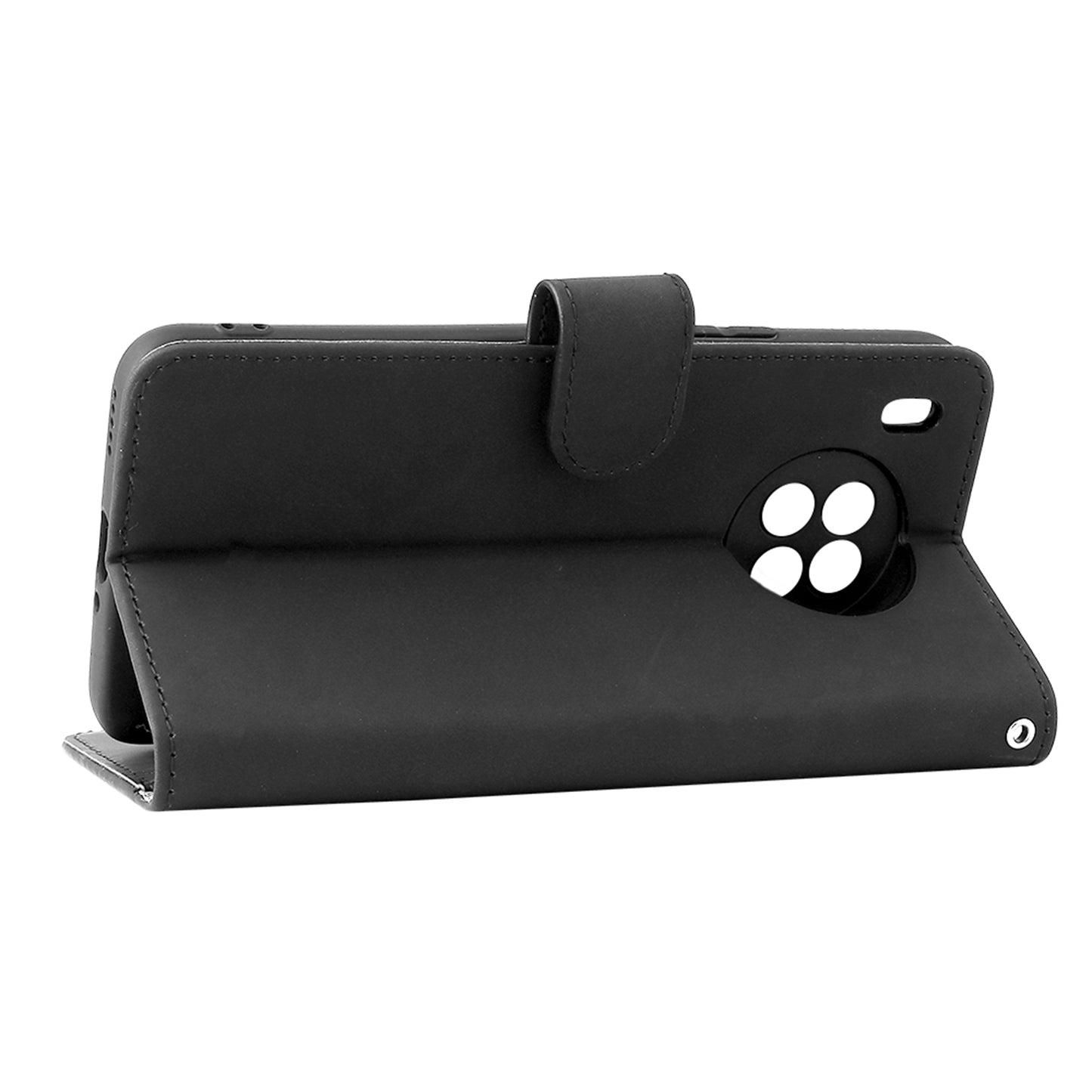 Folio Flip Skin-touch Feeling Case Drop-proof Stand Wallet Leather Phone Cover with Strap for Honor 50 Lite/Huawei nova 8i