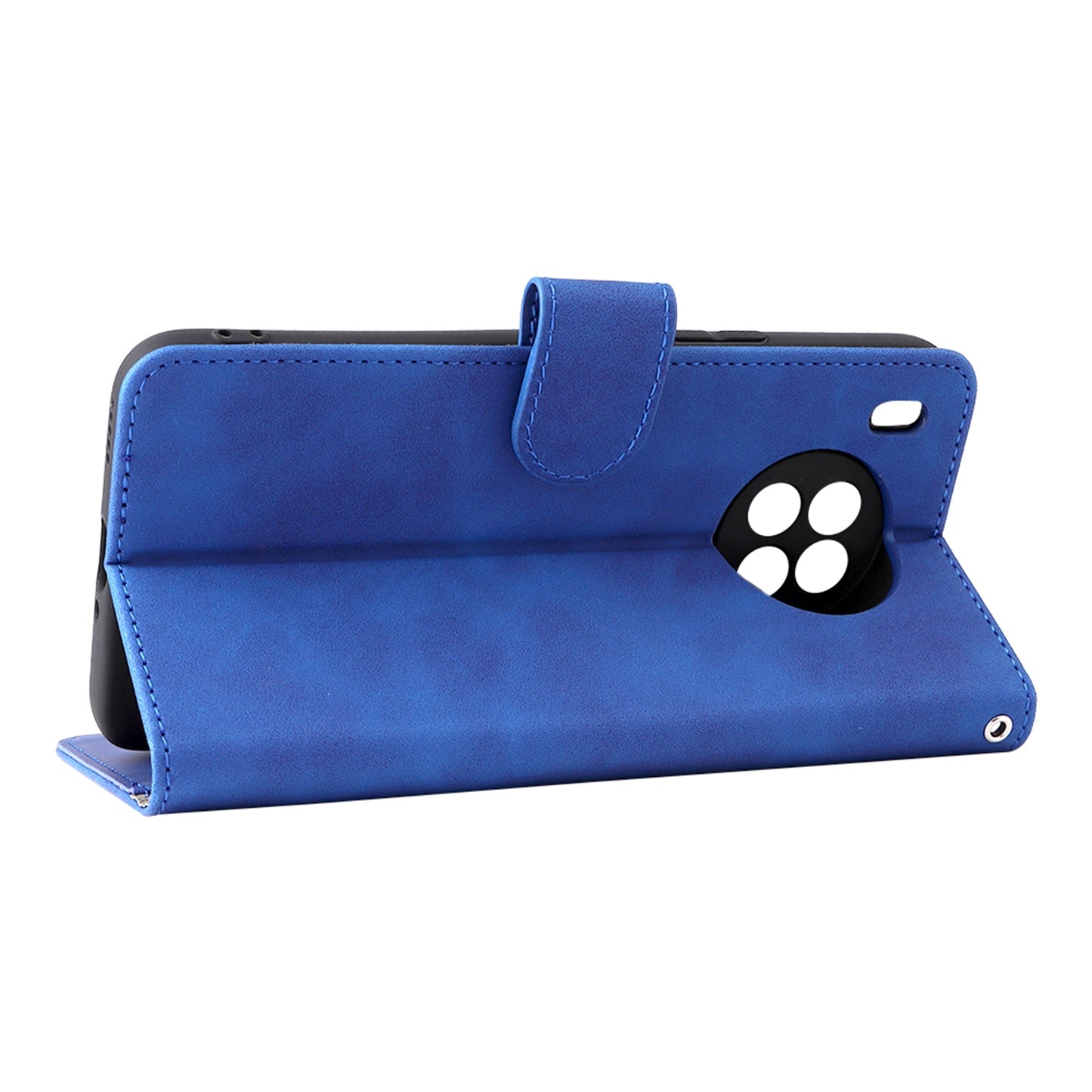 Folio Flip Skin-touch Feeling Case Drop-proof Stand Wallet Leather Phone Cover with Strap for Honor 50 Lite/Huawei nova 8i