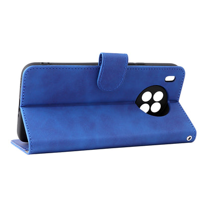 Folio Flip Skin-touch Feeling Case Drop-proof Stand Wallet Leather Phone Cover with Strap for Honor 50 Lite/Huawei nova 8i