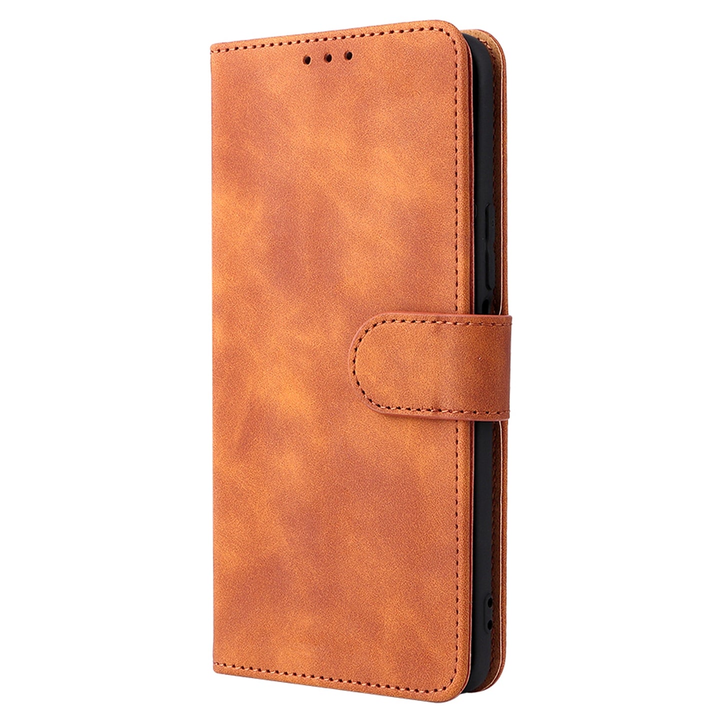 Folio Flip Skin-touch Feeling Case Drop-proof Stand Wallet Leather Phone Cover with Strap for Honor 50 Lite/Huawei nova 8i