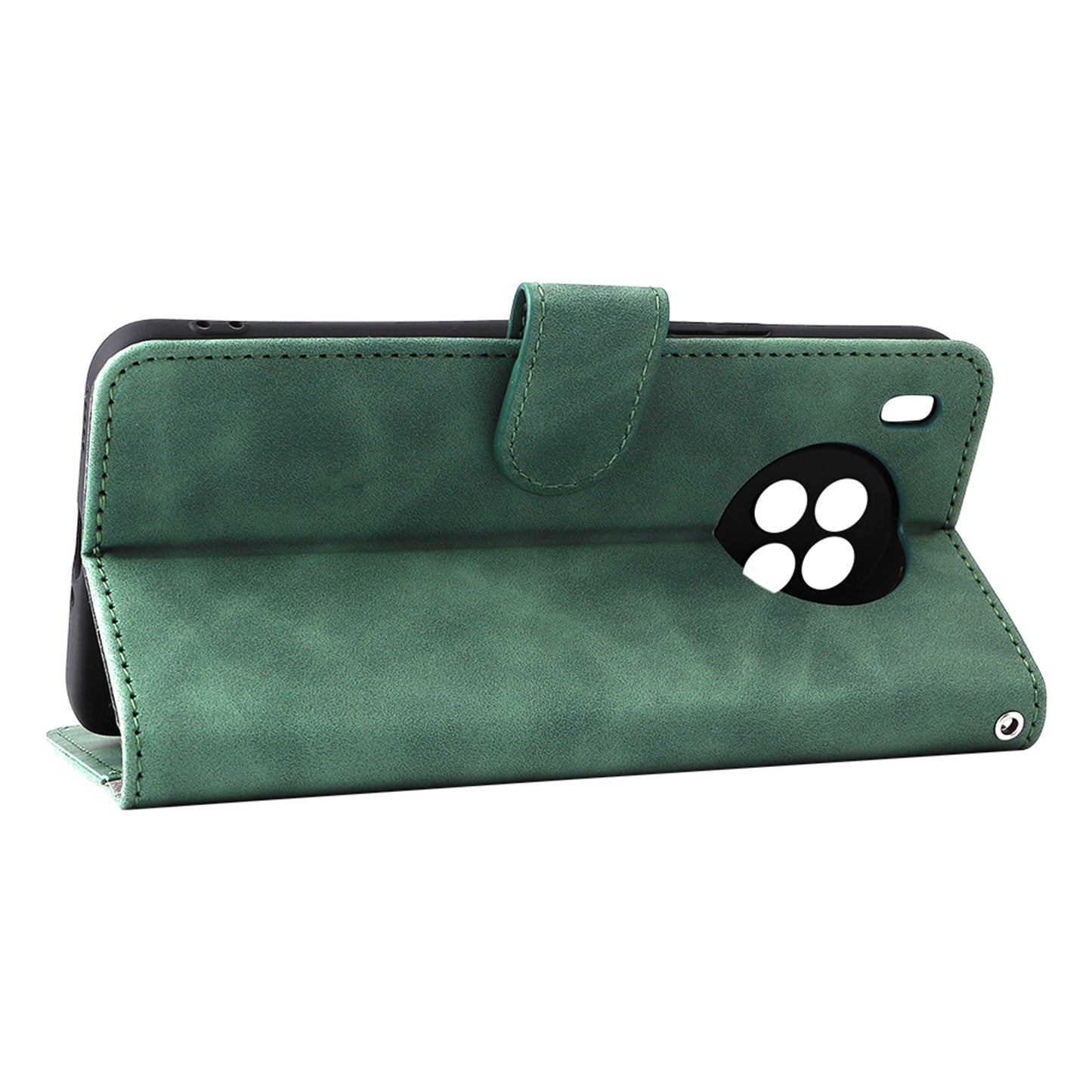 Folio Flip Skin-touch Feeling Case Drop-proof Stand Wallet Leather Phone Cover with Strap for Honor 50 Lite/Huawei nova 8i