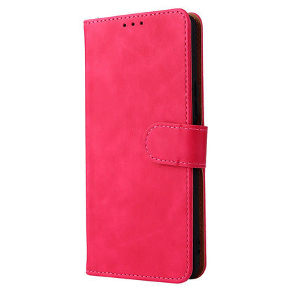 Folio Flip Skin-touch Feeling Case Drop-proof Stand Wallet Leather Phone Cover with Strap for Honor 50 Lite/Huawei nova 8i