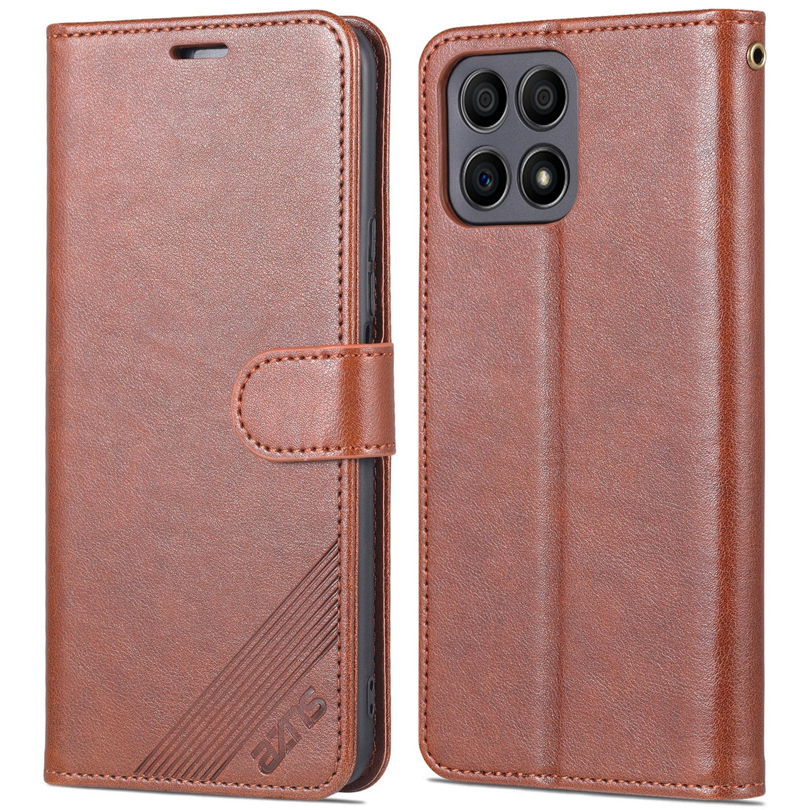 AZNS PU Leather + TPU All-inclusive Protection Phone Case with Stand Wallet for Honor X30i