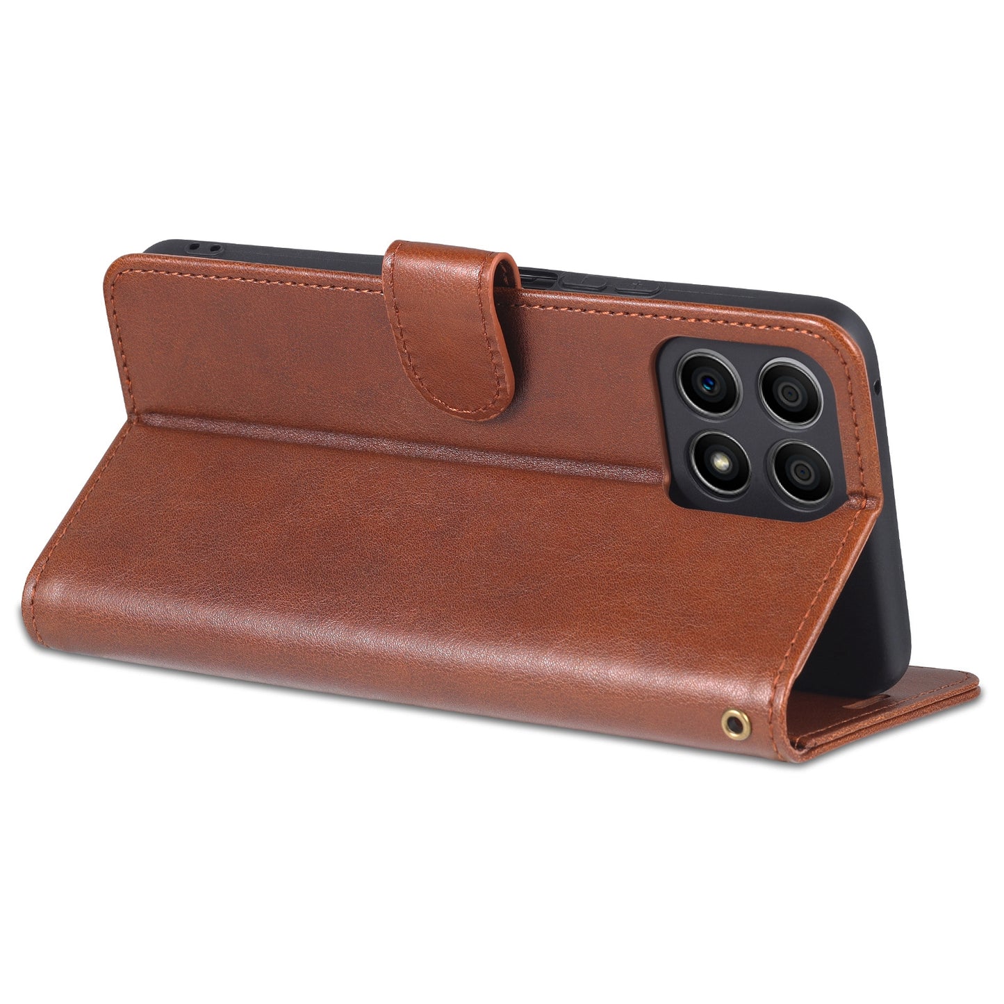 AZNS PU Leather + TPU All-inclusive Protection Phone Case with Stand Wallet for Honor X30i