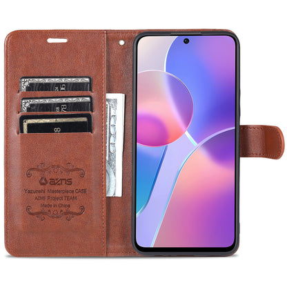 AZNS PU Leather + TPU All-inclusive Protection Phone Case with Stand Wallet for Honor X30i