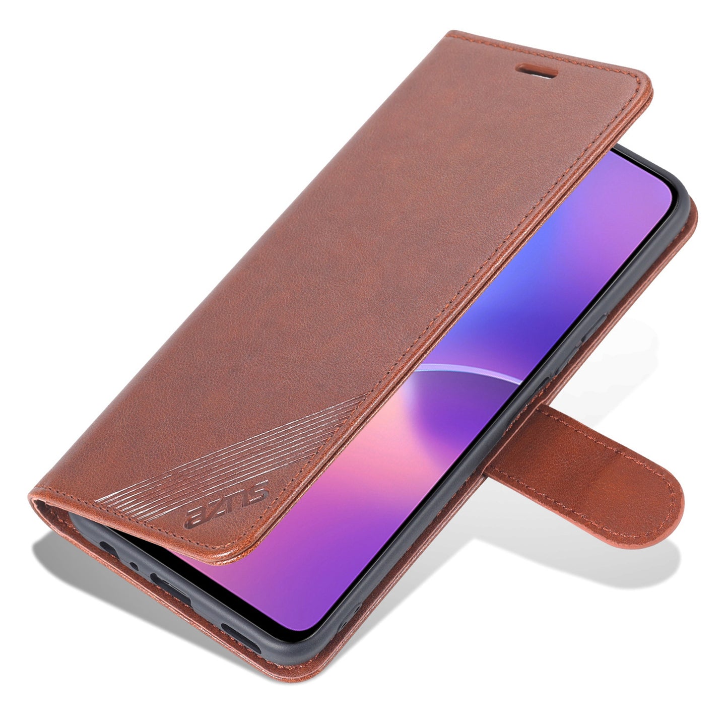 AZNS PU Leather + TPU All-inclusive Protection Phone Case with Stand Wallet for Honor X30i
