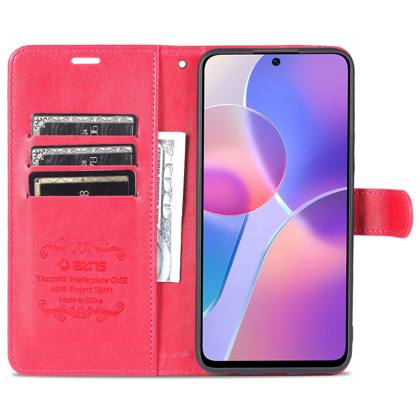 AZNS PU Leather + TPU All-inclusive Protection Phone Case with Stand Wallet for Honor X30i