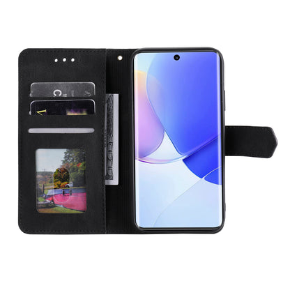 For Huawei nova 9 Shockproof PU Leather Wallet Phone Stand Case Rivet Decor Full Protection Phone Cover