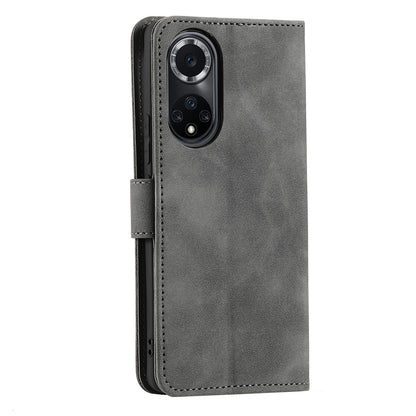 For Huawei nova 9 Shockproof PU Leather Wallet Phone Stand Case Rivet Decor Full Protection Phone Cover