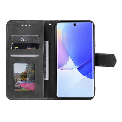 For Huawei nova 9 Shockproof PU Leather Wallet Phone Stand Case Rivet Decor Full Protection Phone Cover