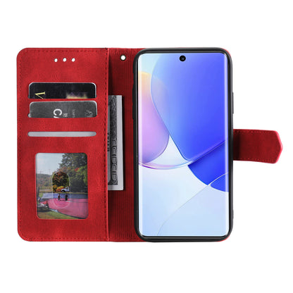 For Huawei nova 9 Shockproof PU Leather Wallet Phone Stand Case Rivet Decor Full Protection Phone Cover