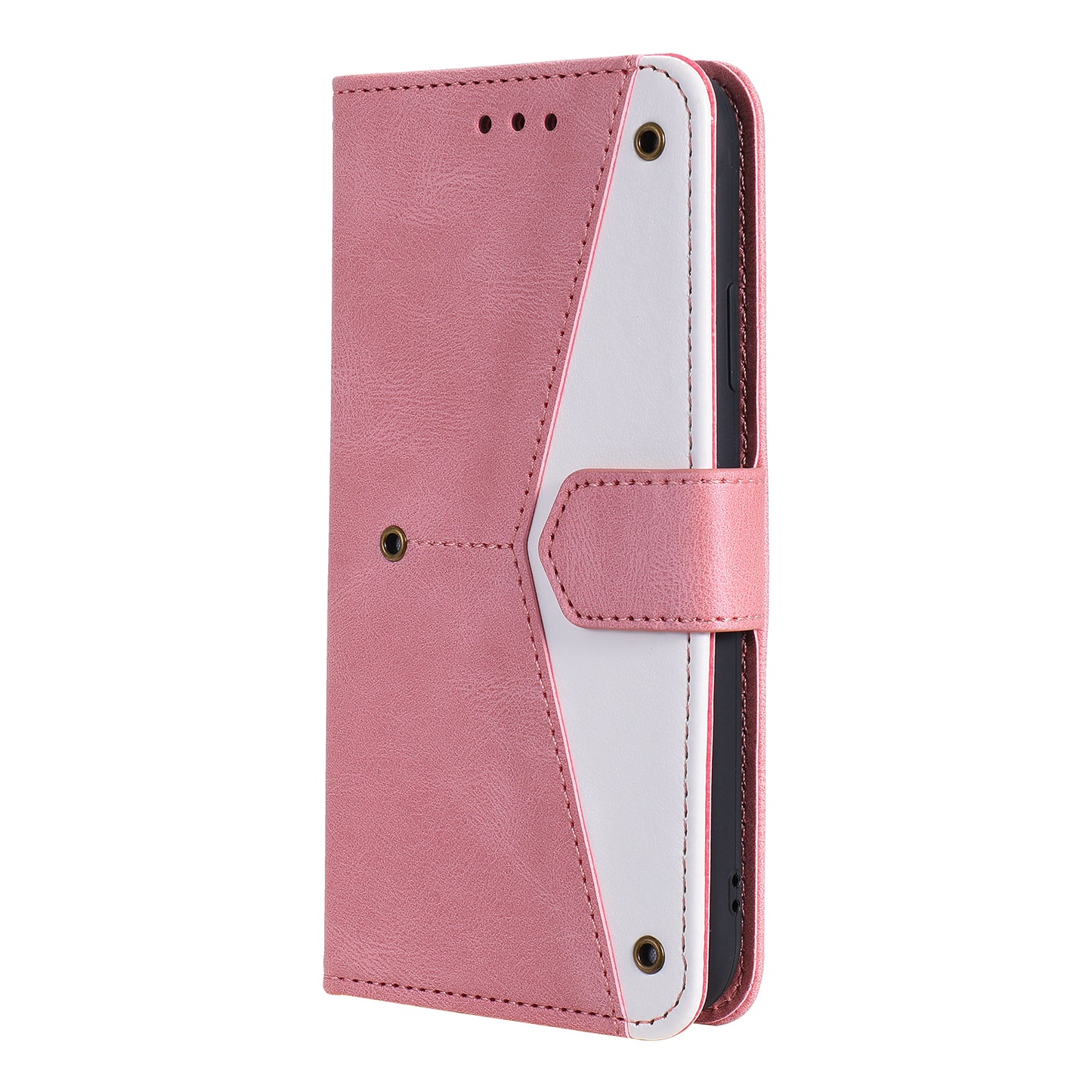 For Huawei nova 9 Shockproof PU Leather Wallet Phone Stand Case Rivet Decor Full Protection Phone Cover