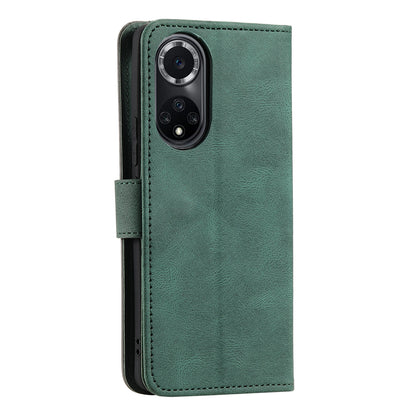 For Huawei nova 9 Shockproof PU Leather Wallet Phone Stand Case Rivet Decor Full Protection Phone Cover