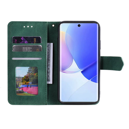 For Huawei nova 9 Shockproof PU Leather Wallet Phone Stand Case Rivet Decor Full Protection Phone Cover