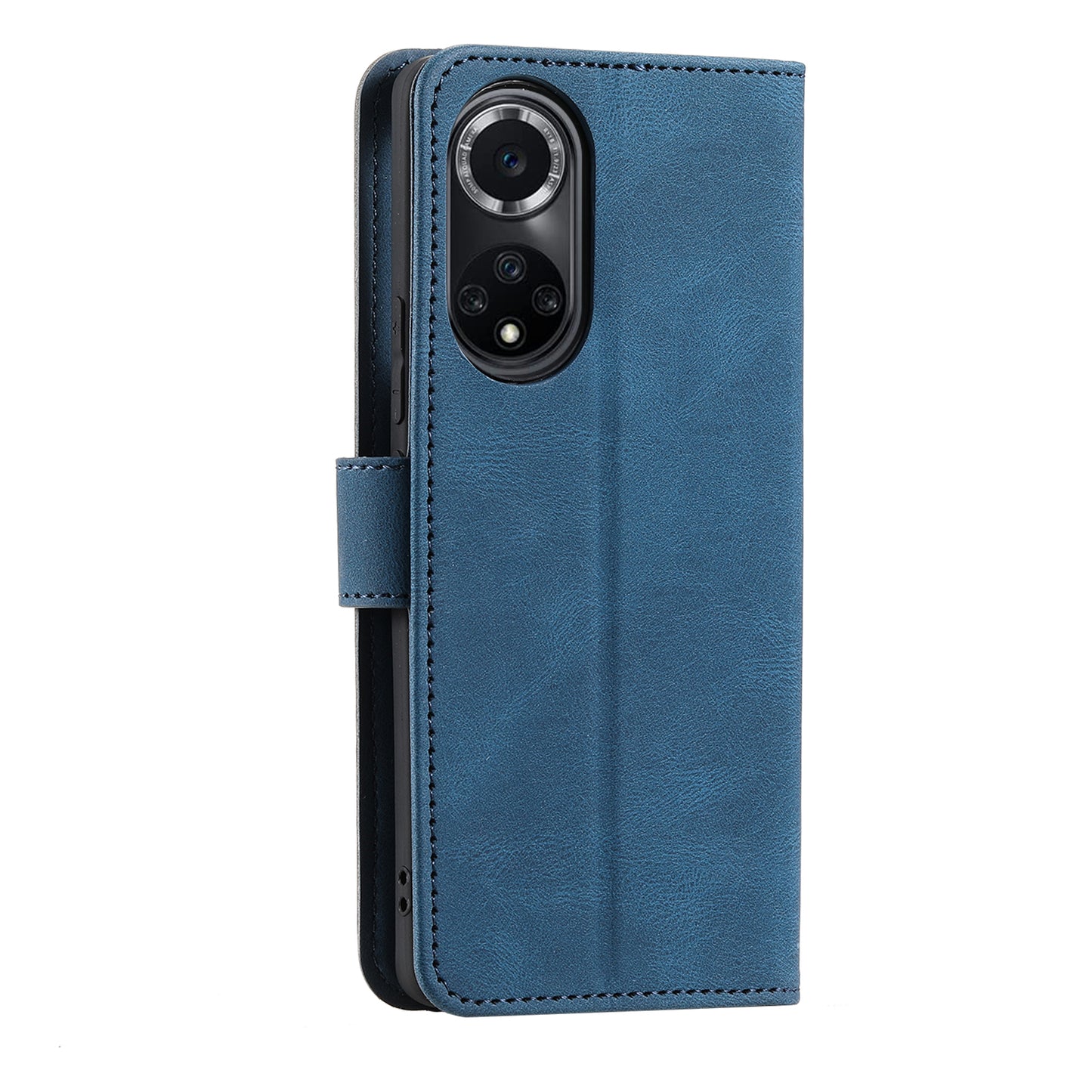 For Huawei nova 9 Shockproof PU Leather Wallet Phone Stand Case Rivet Decor Full Protection Phone Cover