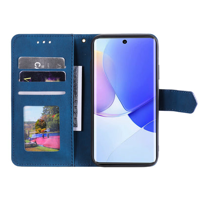 For Huawei nova 9 Shockproof PU Leather Wallet Phone Stand Case Rivet Decor Full Protection Phone Cover