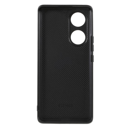 Drop-proof Precise Cutout Litchi Texture Case Genuine Leather Coated TPU + PC Phone Cover Shell for Honor 50/Huawei nova 9