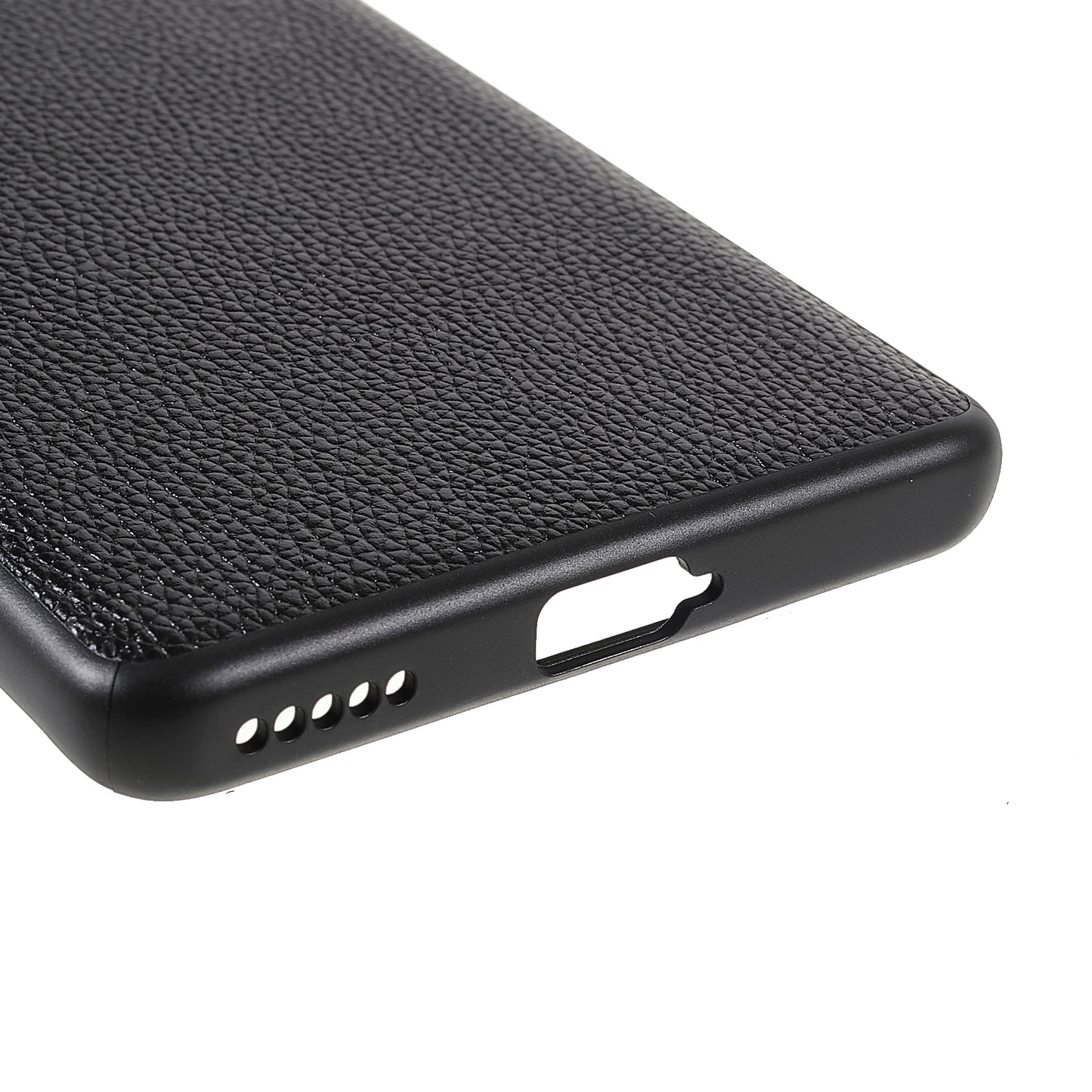 Drop-proof Precise Cutout Litchi Texture Case Genuine Leather Coated TPU + PC Phone Cover Shell for Honor 50/Huawei nova 9