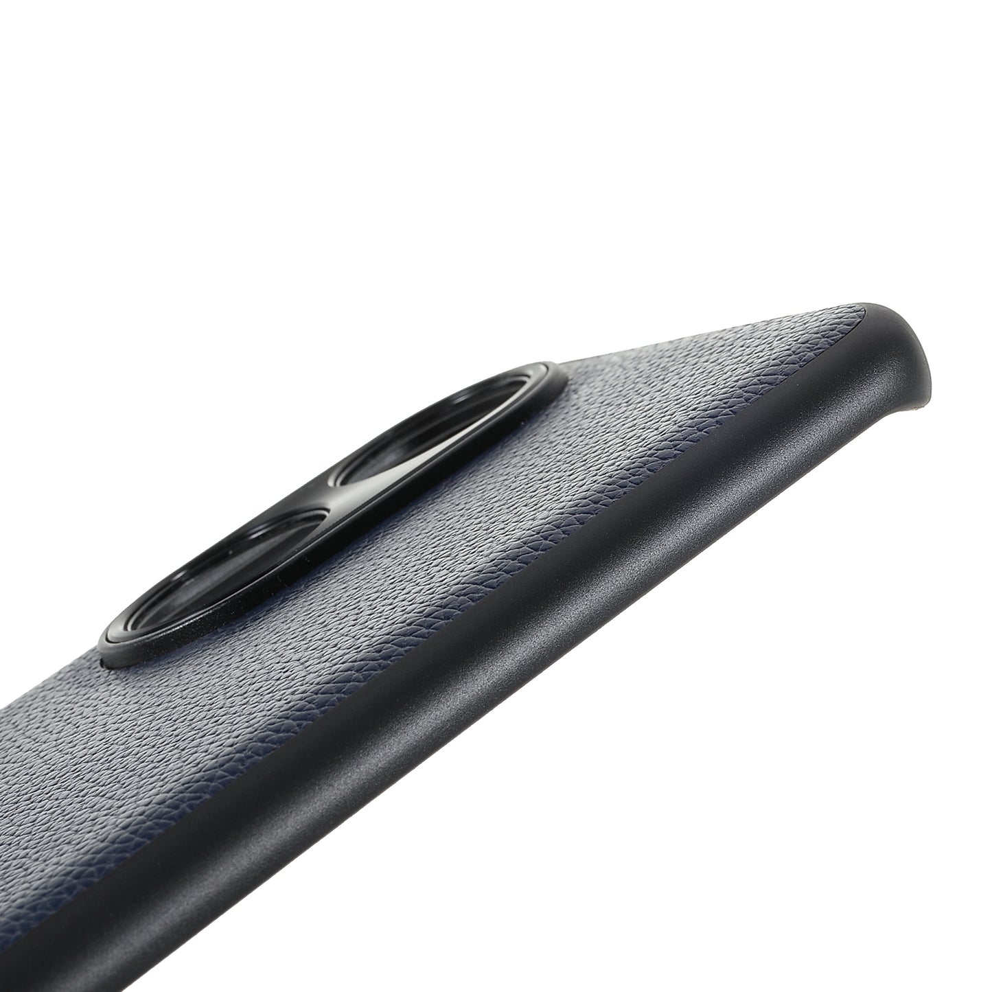 Drop-proof Precise Cutout Litchi Texture Case Genuine Leather Coated TPU + PC Phone Cover Shell for Honor 50/Huawei nova 9