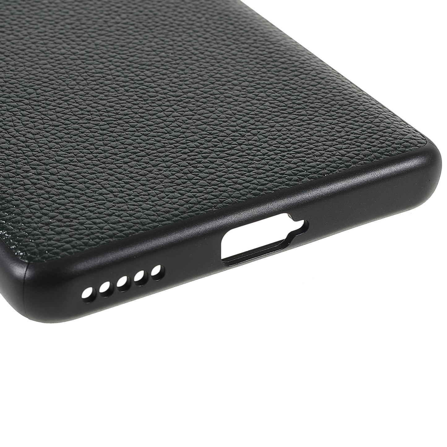 Drop-proof Precise Cutout Litchi Texture Case Genuine Leather Coated TPU + PC Phone Cover Shell for Honor 50/Huawei nova 9