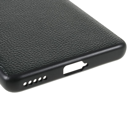 Drop-proof Precise Cutout Litchi Texture Case Genuine Leather Coated TPU + PC Phone Cover Shell for Honor 50/Huawei nova 9