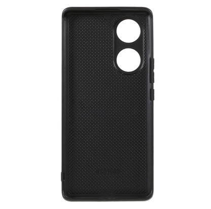 Drop-proof Precise Cutout Litchi Texture Case Genuine Leather Coated TPU + PC Phone Cover Shell for Honor 50/Huawei nova 9