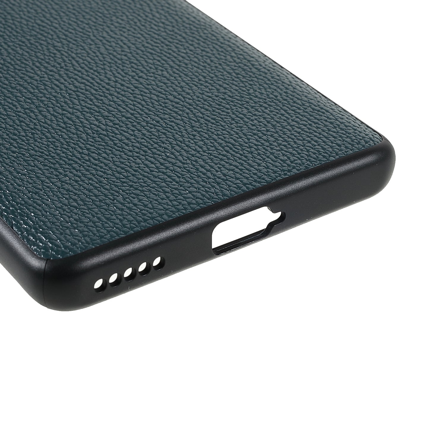 Drop-proof Precise Cutout Litchi Texture Case Genuine Leather Coated TPU + PC Phone Cover Shell for Honor 50/Huawei nova 9