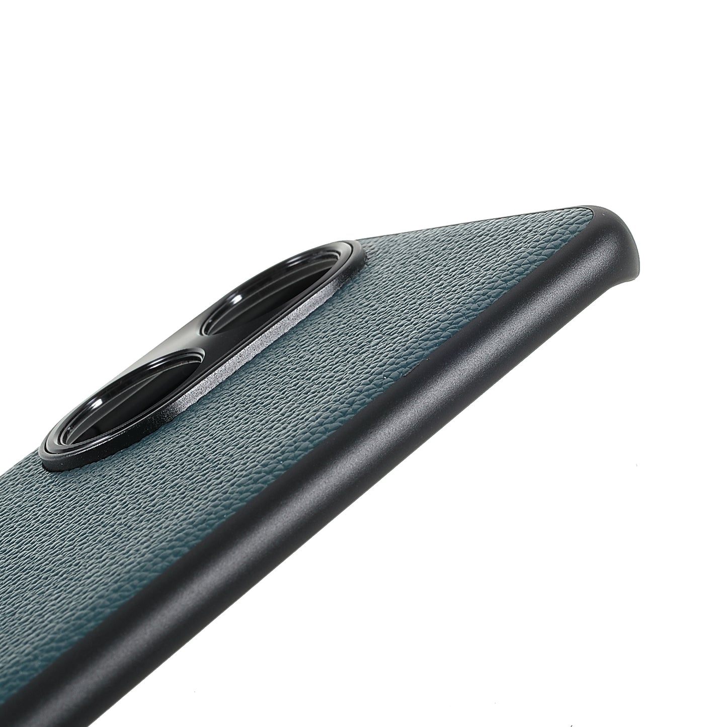 Drop-proof Precise Cutout Litchi Texture Case Genuine Leather Coated TPU + PC Phone Cover Shell for Honor 50/Huawei nova 9