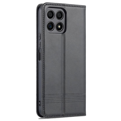 AZNS Magnetic Auto-absorbed Wallet Stand Design PU Leather Shockproof Phone Cover Case for Honor X30i