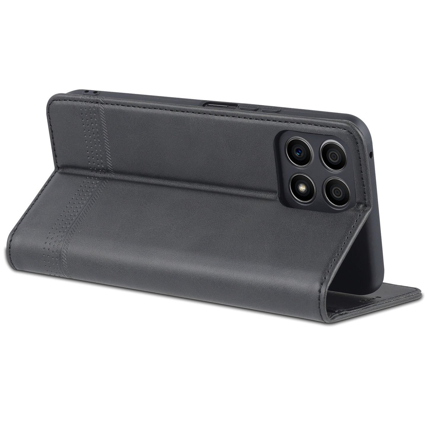 AZNS Magnetic Auto-absorbed Wallet Stand Design PU Leather Shockproof Phone Cover Case for Honor X30i