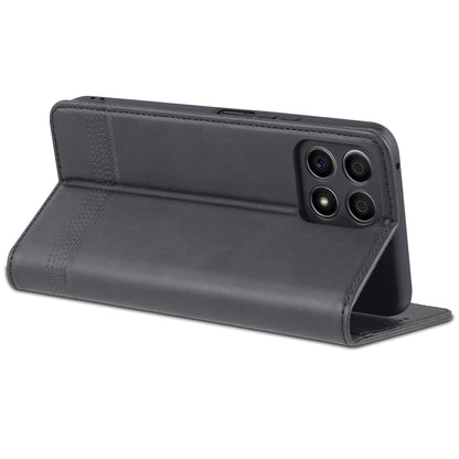 AZNS Magnetic Auto-absorbed Wallet Stand Design PU Leather Shockproof Phone Cover Case for Honor X30i