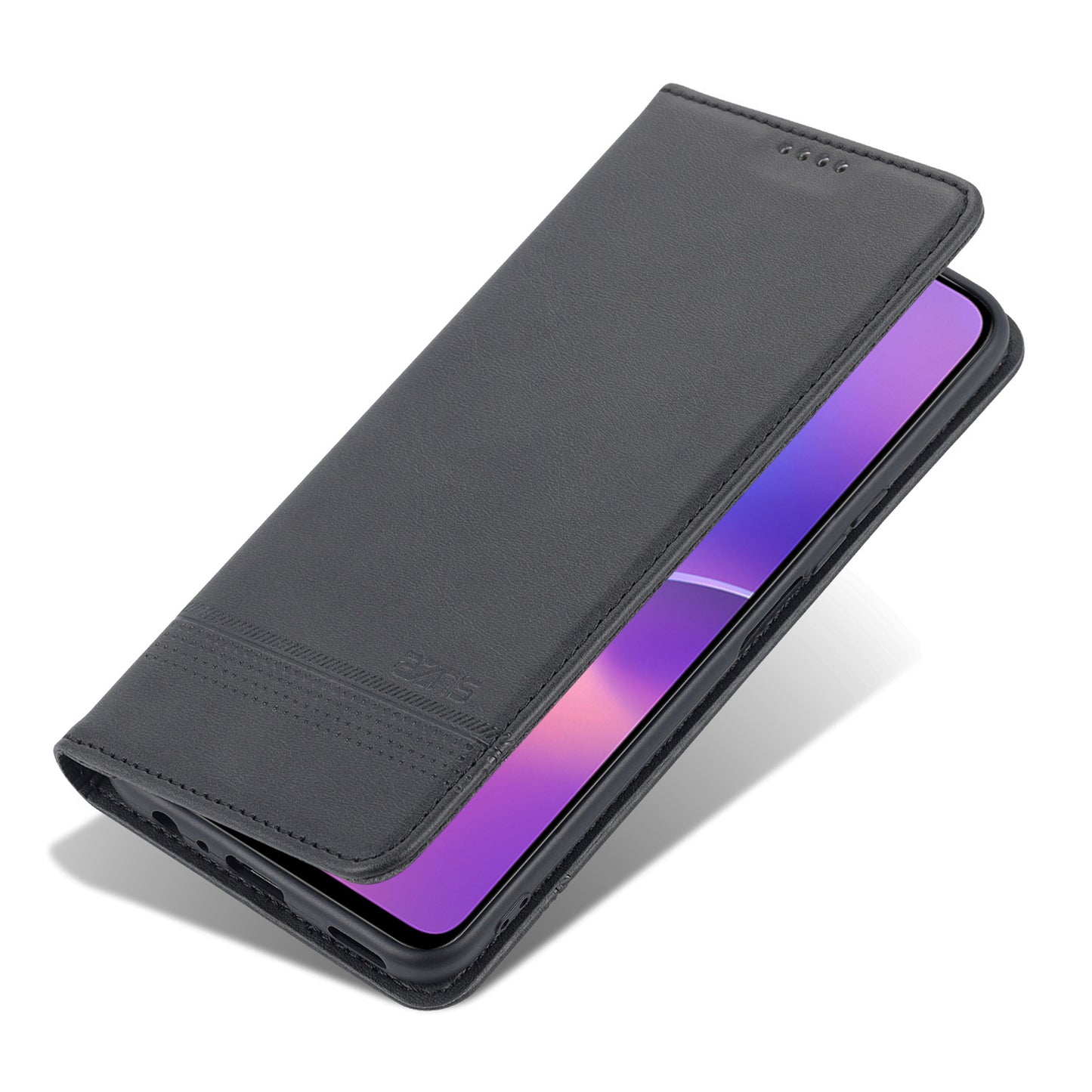 AZNS Magnetic Auto-absorbed Wallet Stand Design PU Leather Shockproof Phone Cover Case for Honor X30i