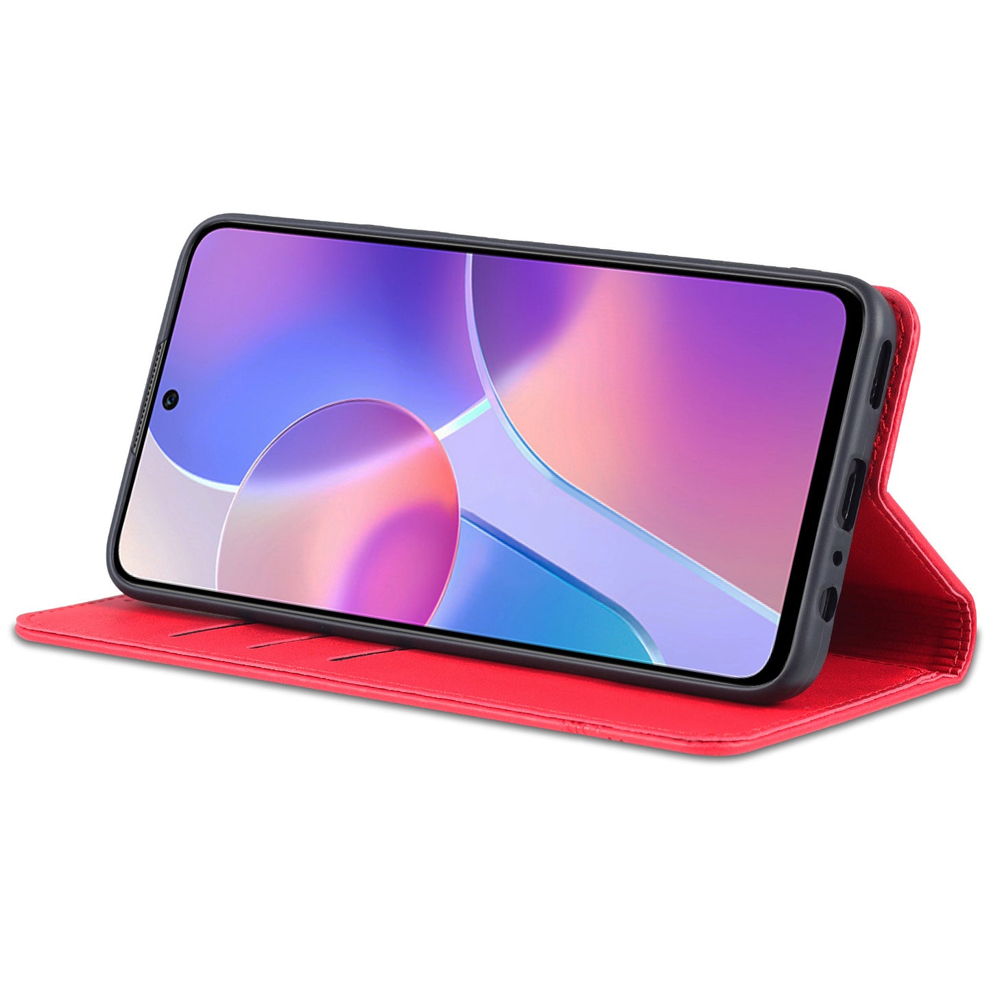 AZNS Magnetic Auto-absorbed Wallet Stand Design PU Leather Shockproof Phone Cover Case for Honor X30i