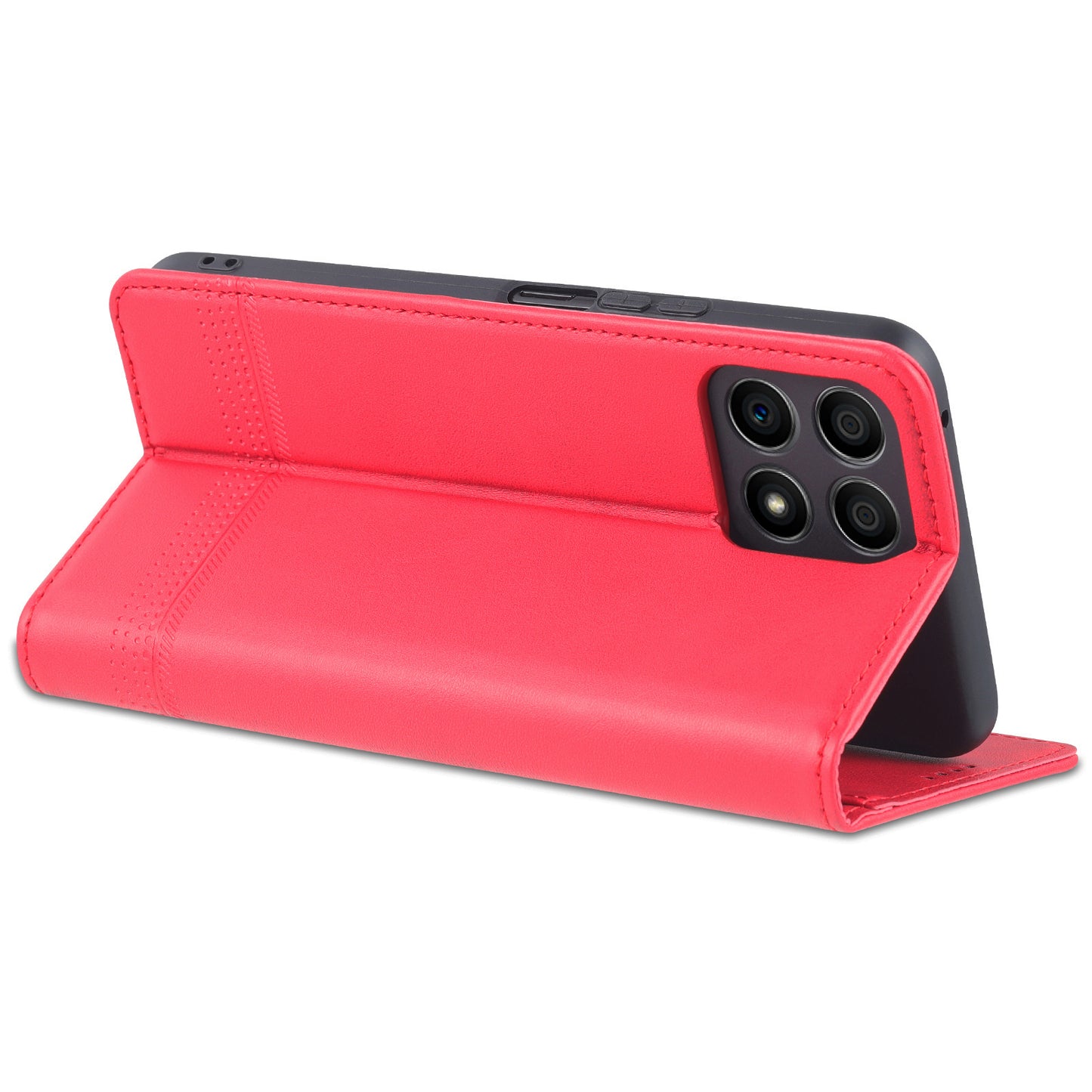 AZNS Magnetic Auto-absorbed Wallet Stand Design PU Leather Shockproof Phone Cover Case for Honor X30i