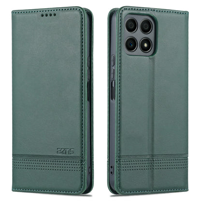 AZNS Magnetic Auto-absorbed Wallet Stand Design PU Leather Shockproof Phone Cover Case for Honor X30i