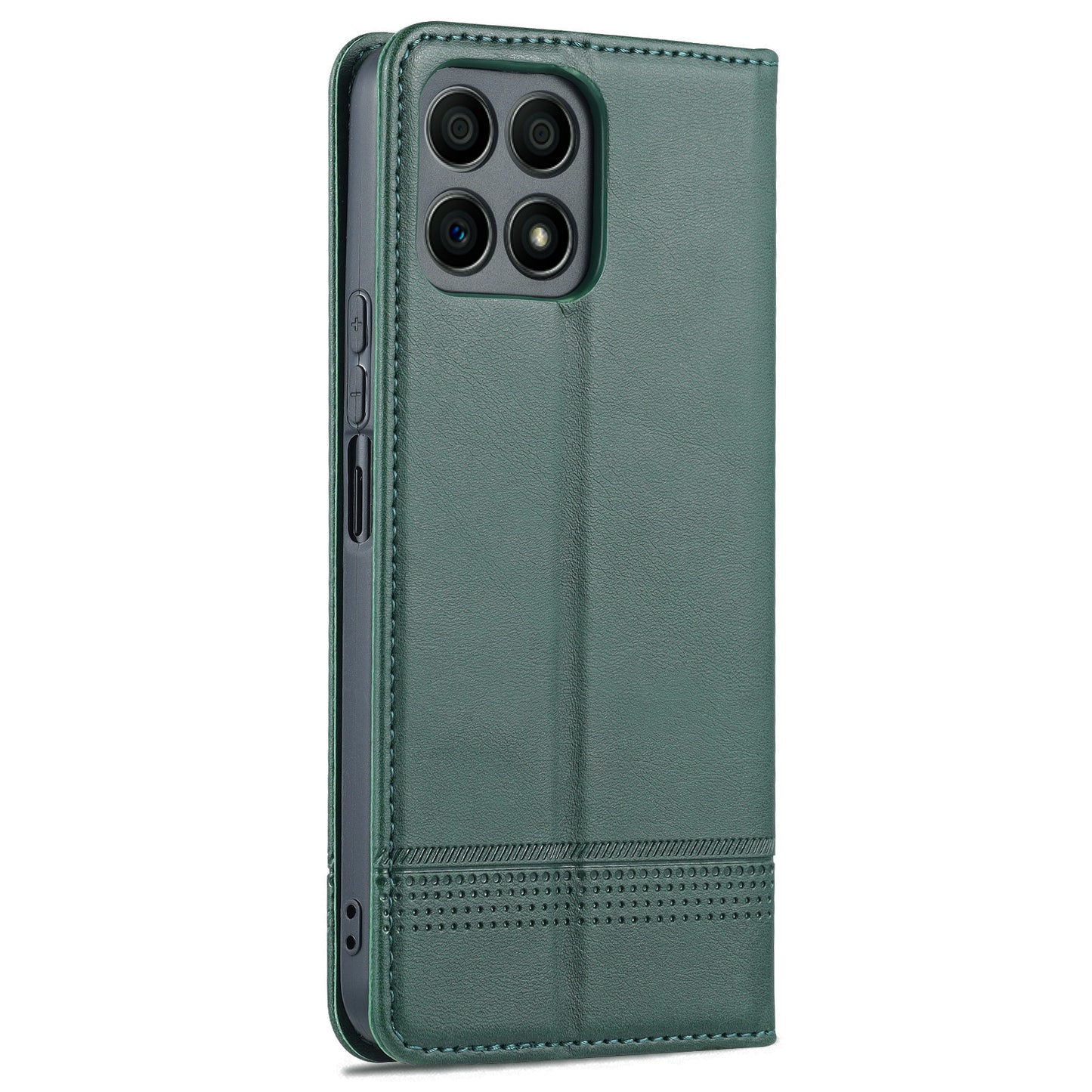 AZNS Magnetic Auto-absorbed Wallet Stand Design PU Leather Shockproof Phone Cover Case for Honor X30i