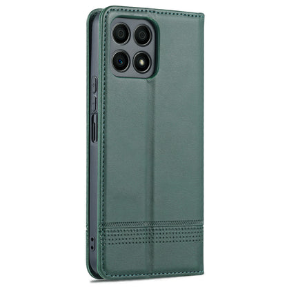 AZNS Magnetic Auto-absorbed Wallet Stand Design PU Leather Shockproof Phone Cover Case for Honor X30i