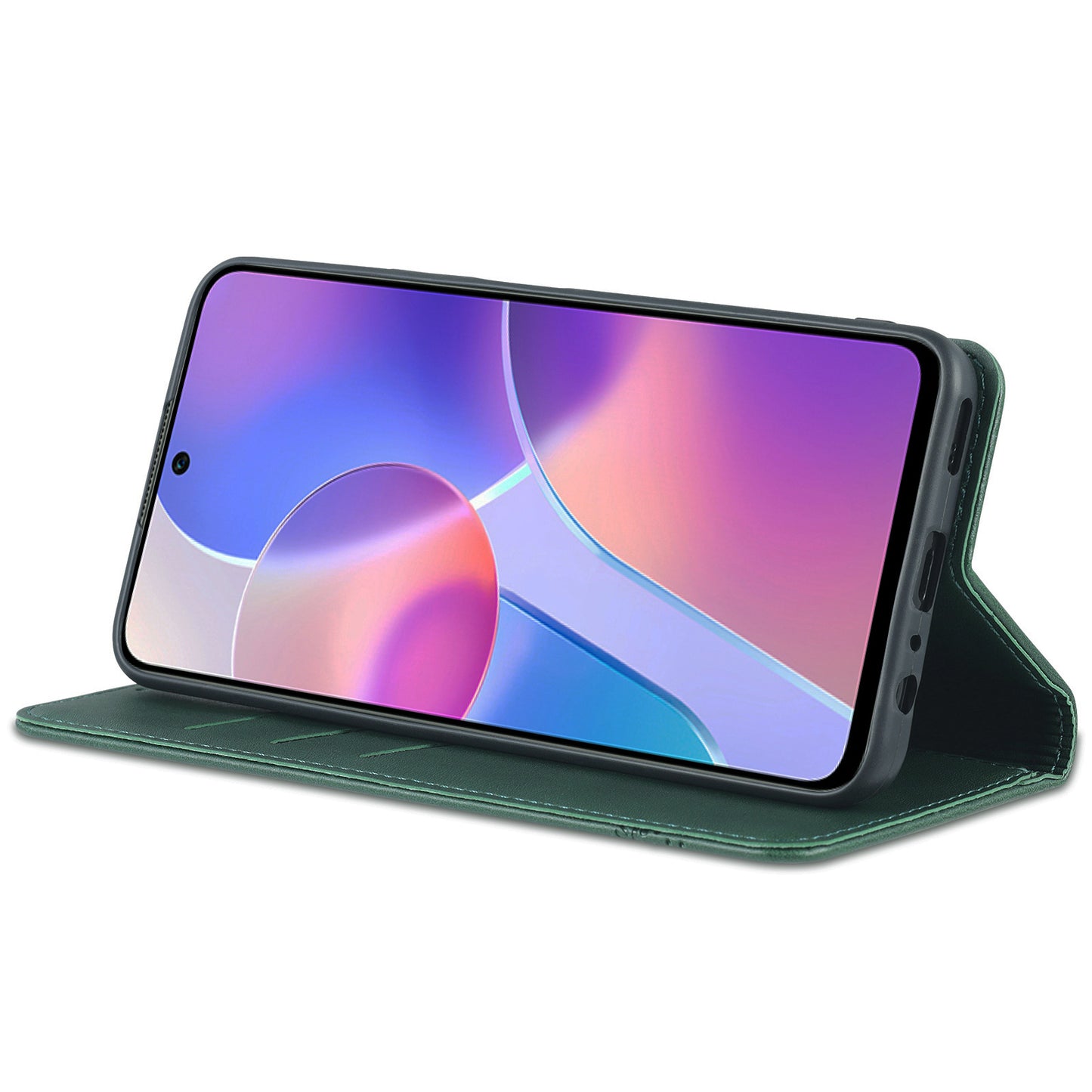 AZNS Magnetic Auto-absorbed Wallet Stand Design PU Leather Shockproof Phone Cover Case for Honor X30i